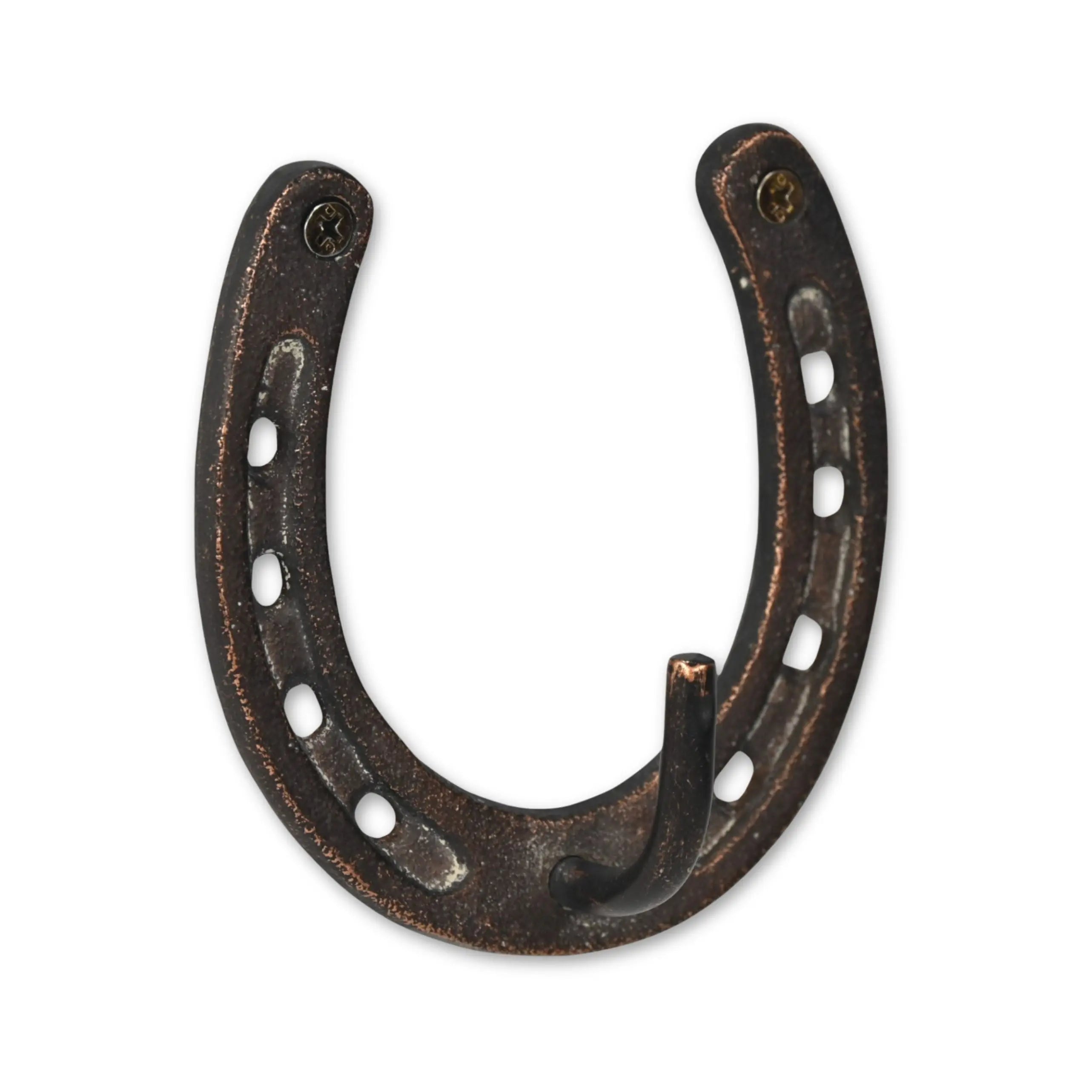 4" Antiqued Bronze Cast Iron Horseshoe Wall Hook Homeroots Organization