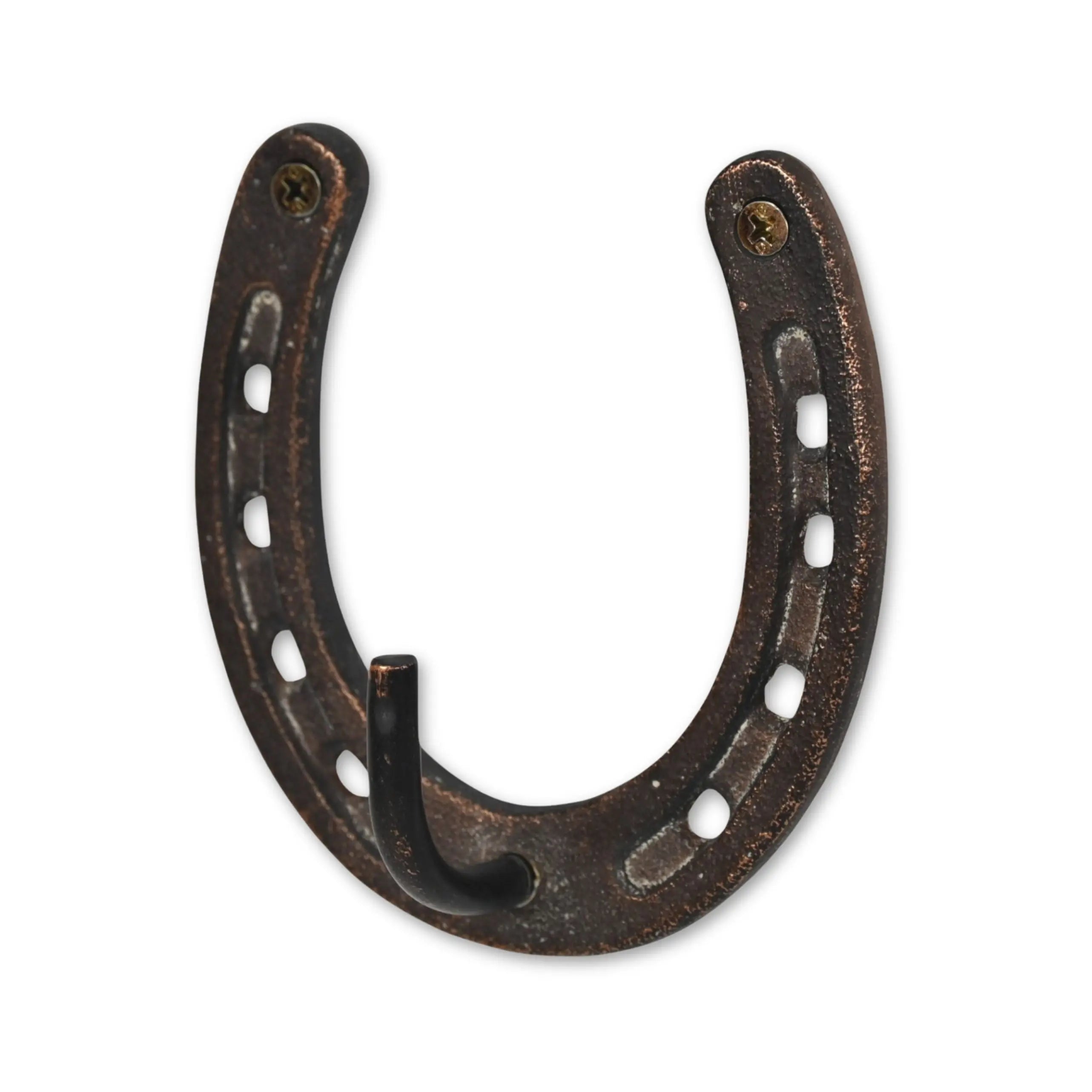 4" Antiqued Bronze Cast Iron Horseshoe Wall Hook Homeroots Organization