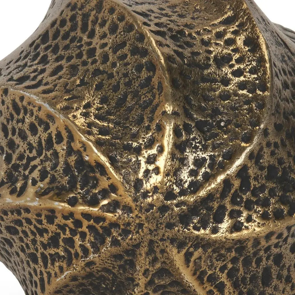 4" Antiqued Gold Metal Sphere Tabletop Sculpture Homeroots Home Decor