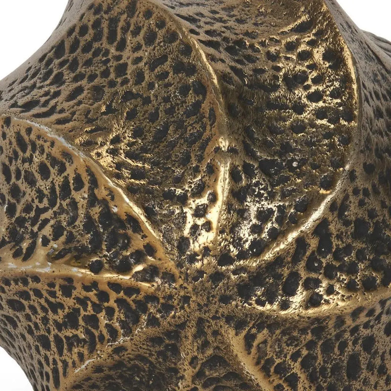 4" Antiqued Gold Metal Sphere Tabletop Sculpture Homeroots Home Decor