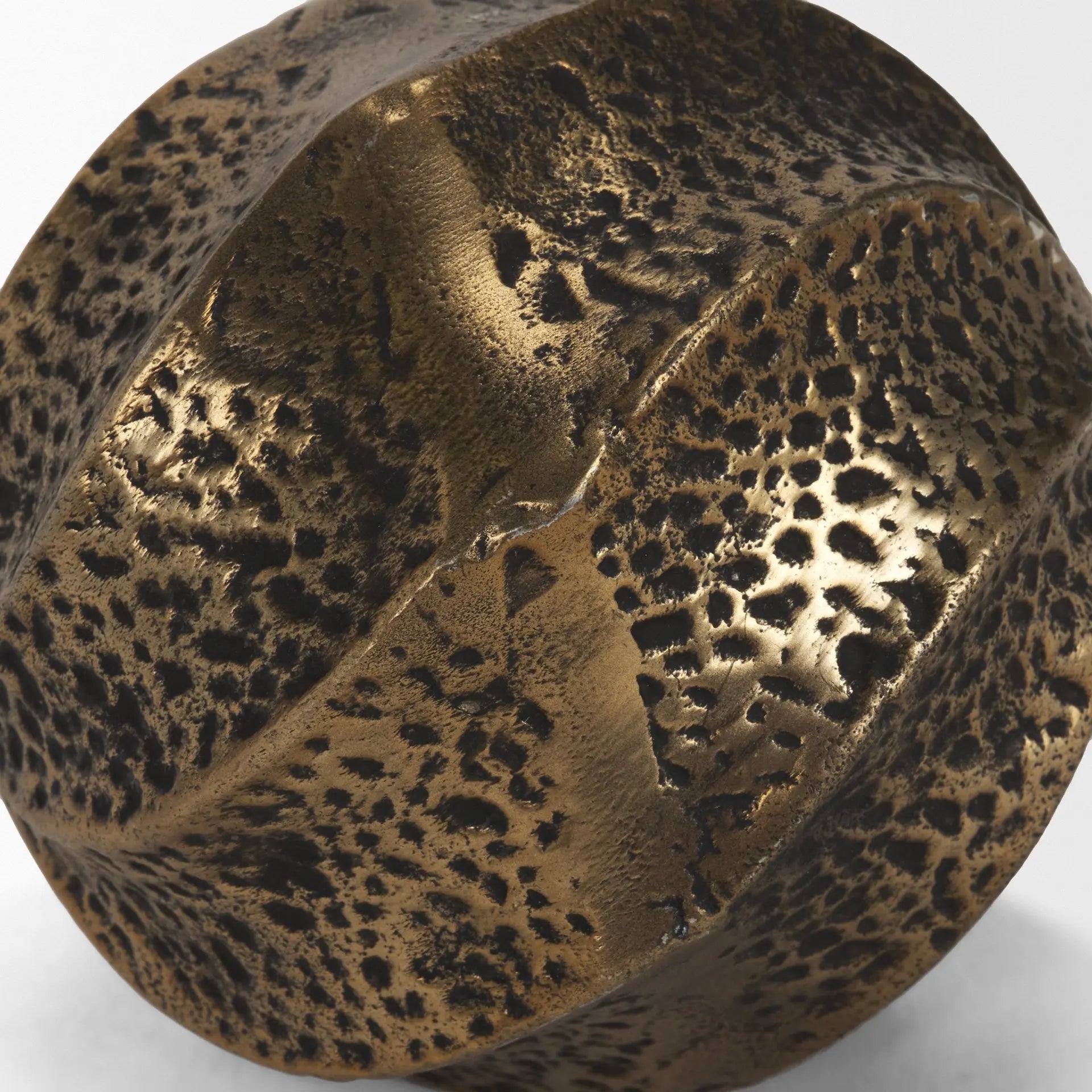 4" Antiqued Gold Metal Sphere Tabletop Sculpture Homeroots Home Decor