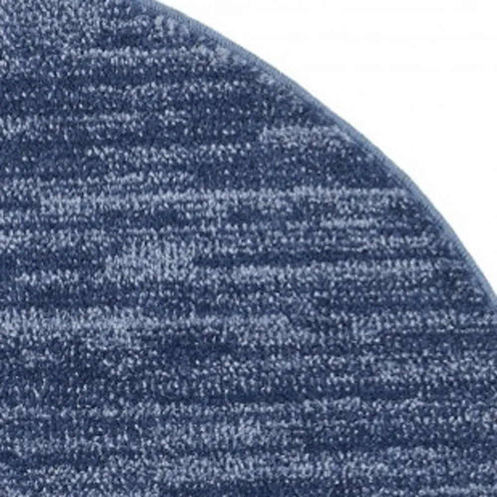 4' Blue Round Indoor Outdoor Area Rug - GreatEagleInc
