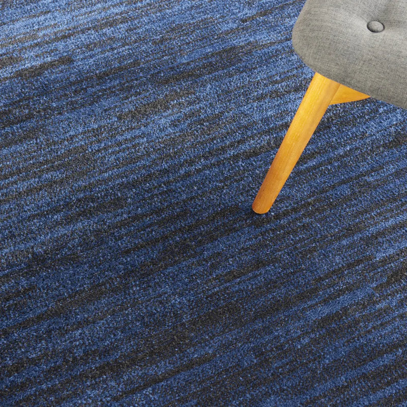 4' Blue Round Indoor Outdoor Area Rug Homeroots Outdoor