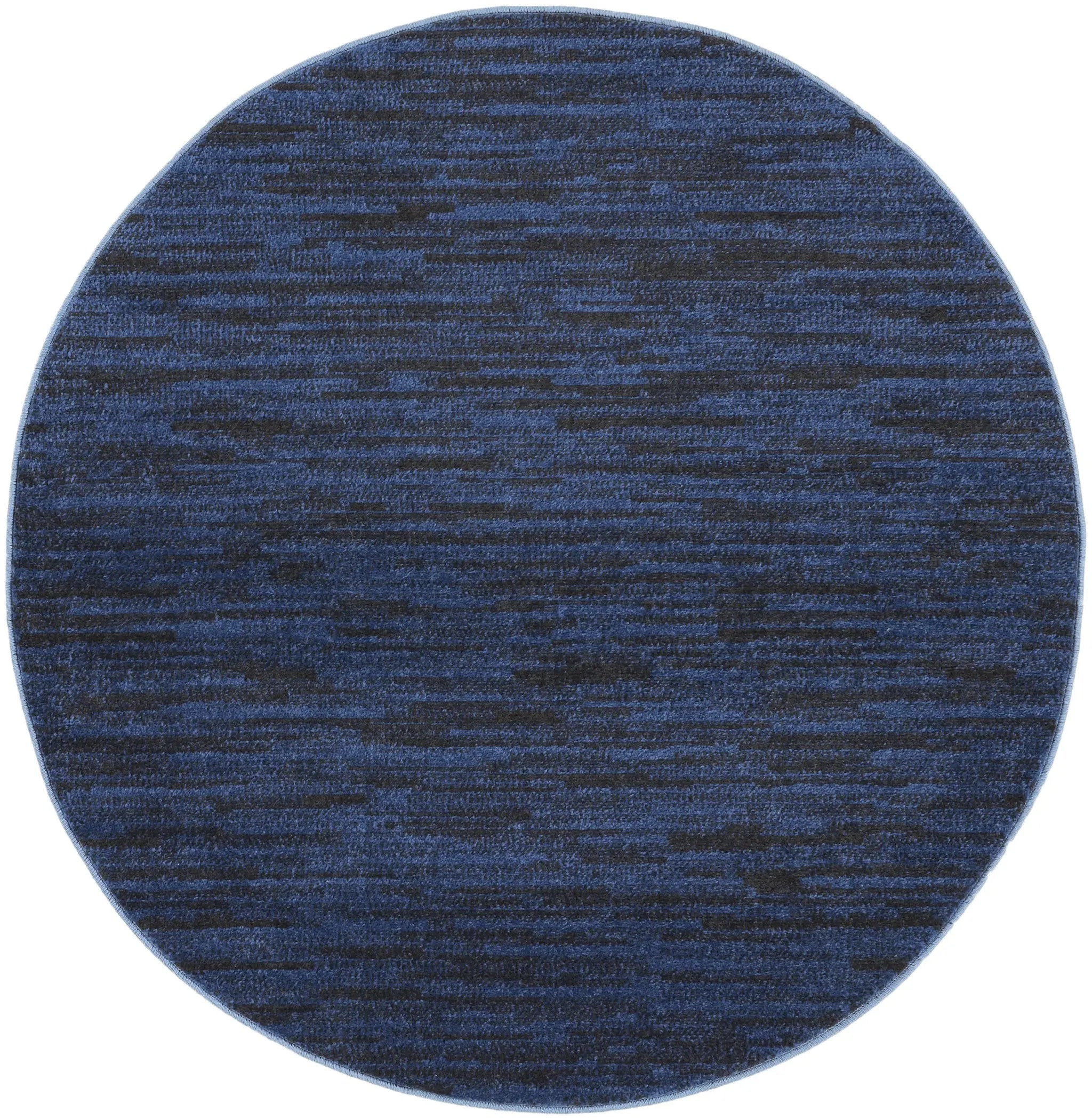 4' Blue Round Indoor Outdoor Area Rug Homeroots Outdoor