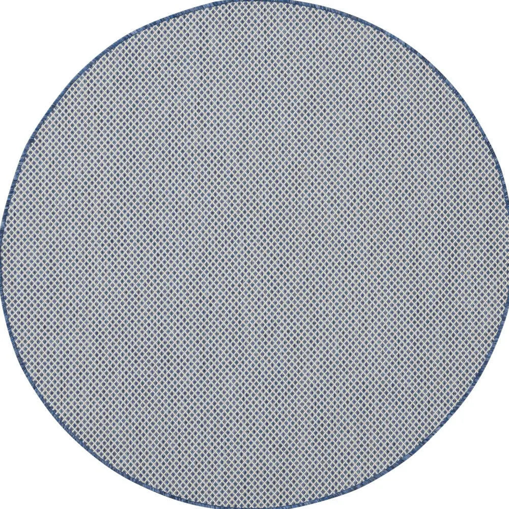 4' Bone Round Geometric Power Loom Area Rug Homeroots Outdoor