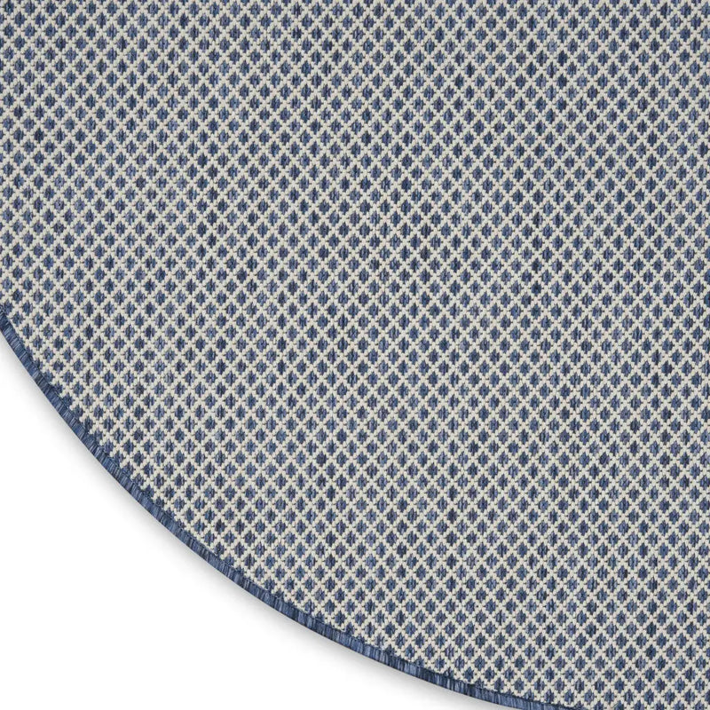 4' Bone Round Geometric Power Loom Area Rug Homeroots Outdoor