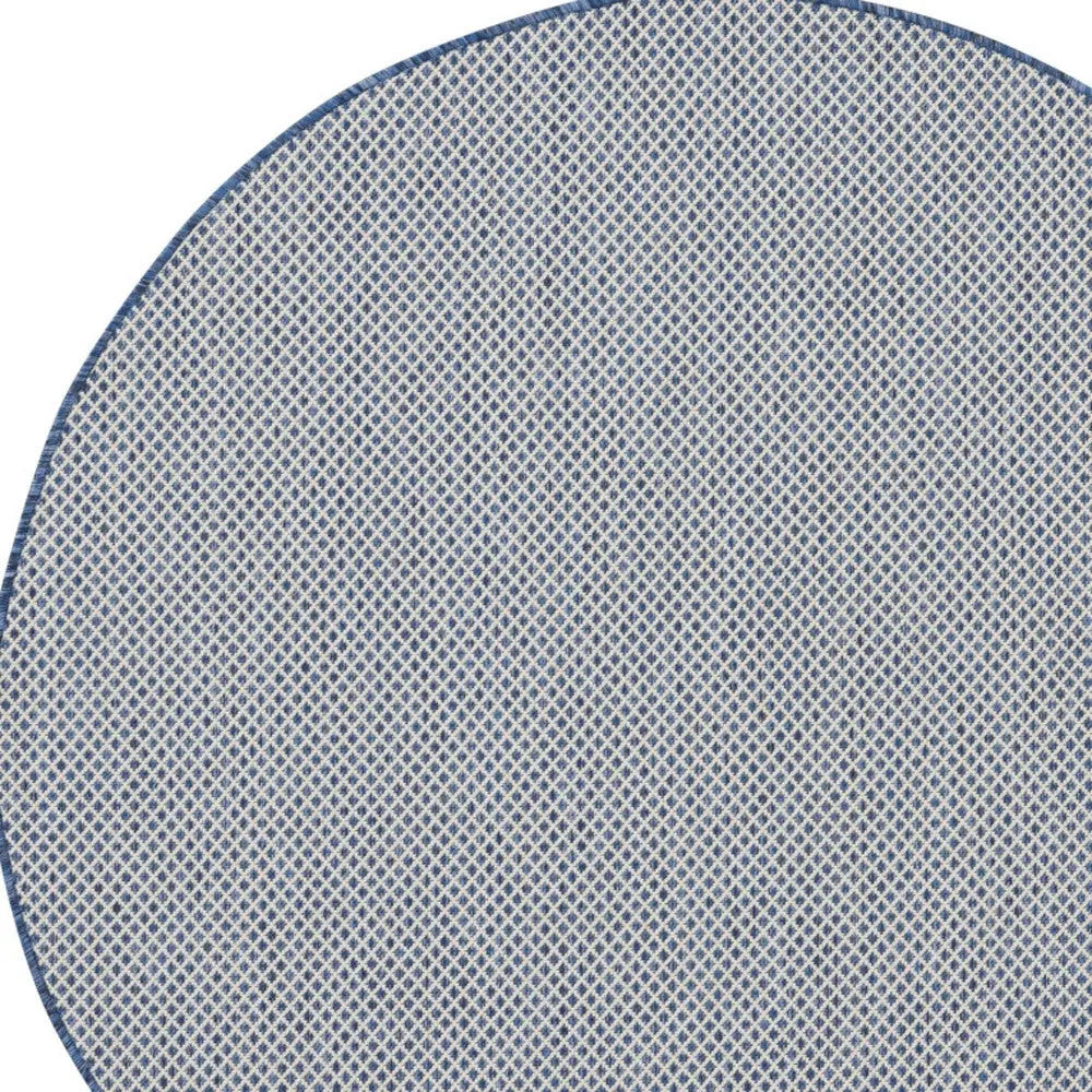 4' Bone Round Geometric Power Loom Area Rug Homeroots Outdoor