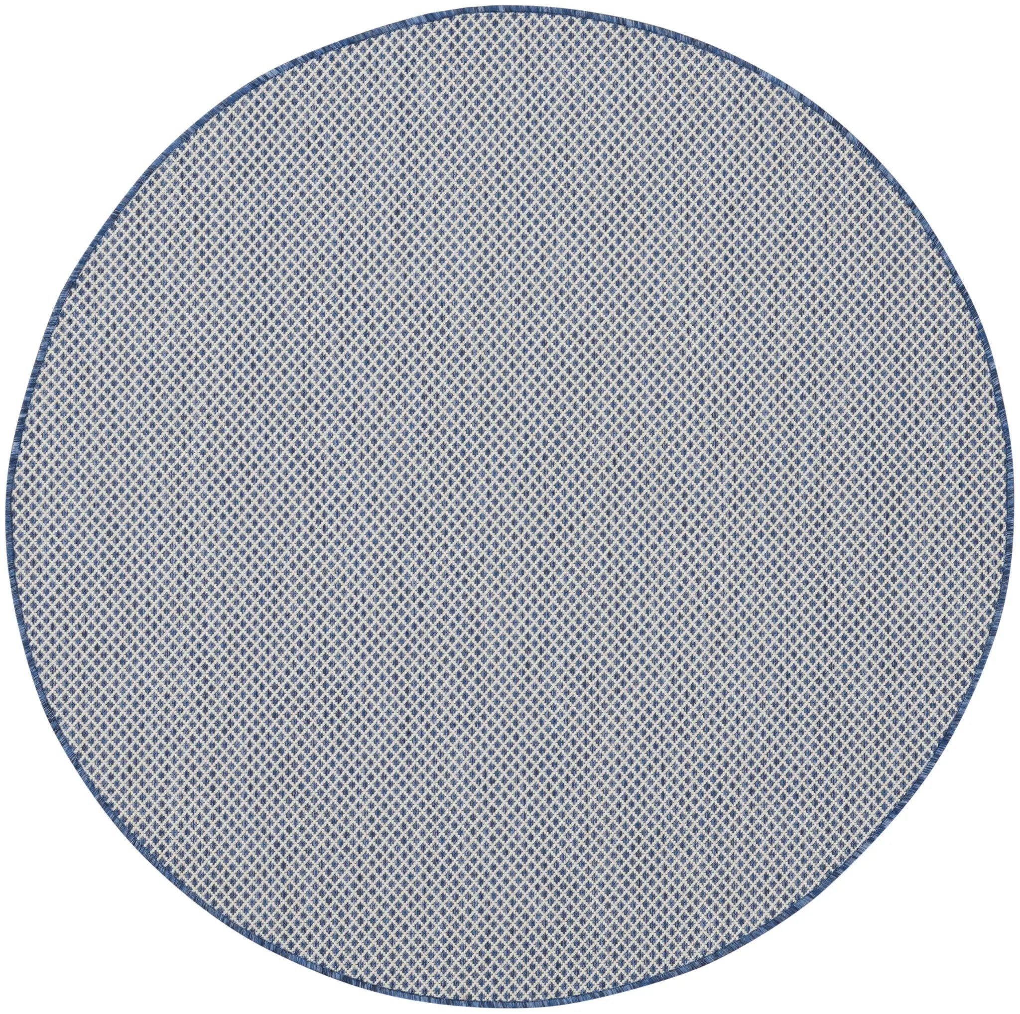 4' Bone Round Geometric Power Loom Area Rug Homeroots Outdoor