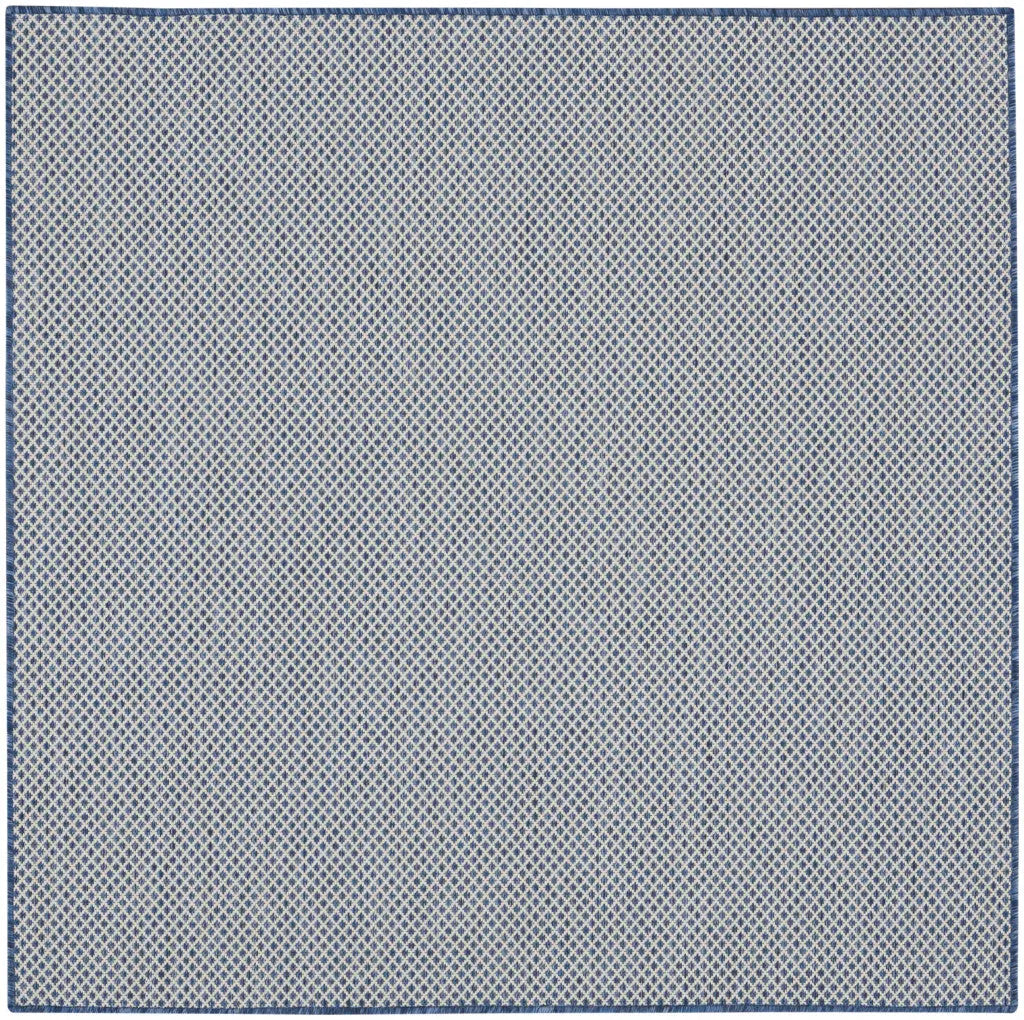 4' Bone Square Geometric Power Loom Area Rug Homeroots Outdoor