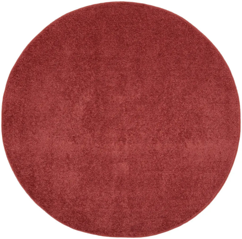 4' Brick Red Round Indoor Outdoor Area Rug - GreatEagleInc