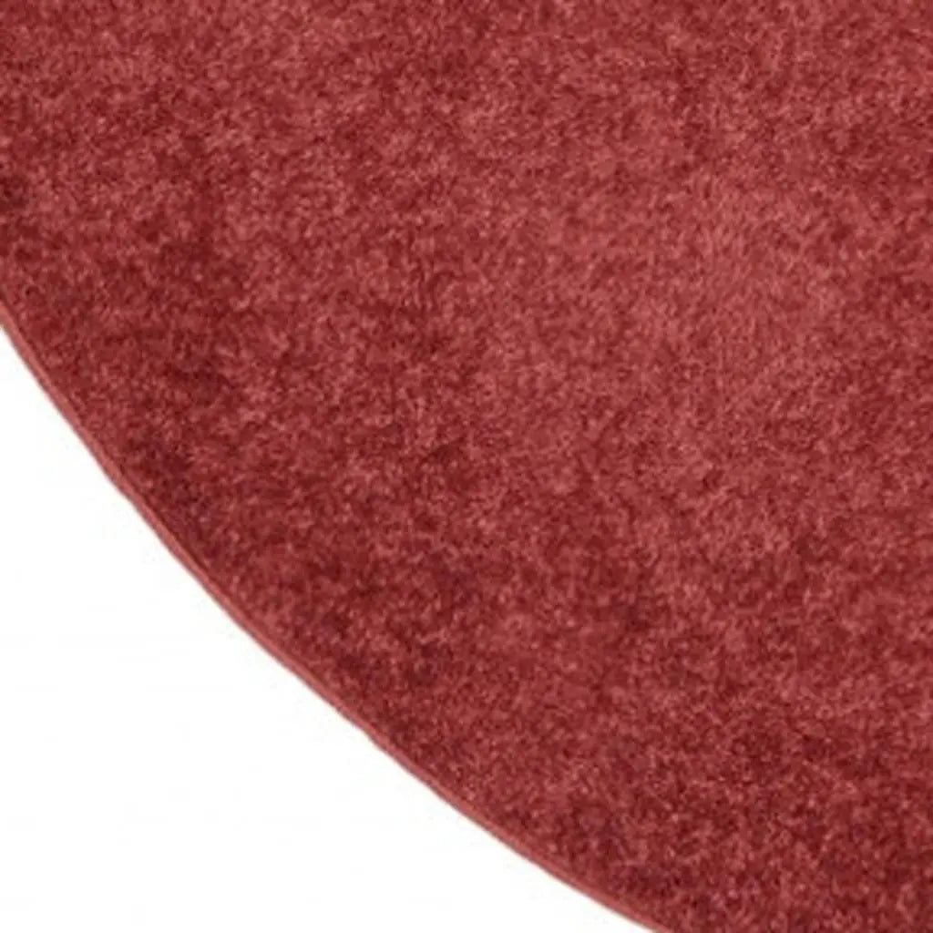 4' Brick Red Round Indoor Outdoor Area Rug - GreatEagleInc