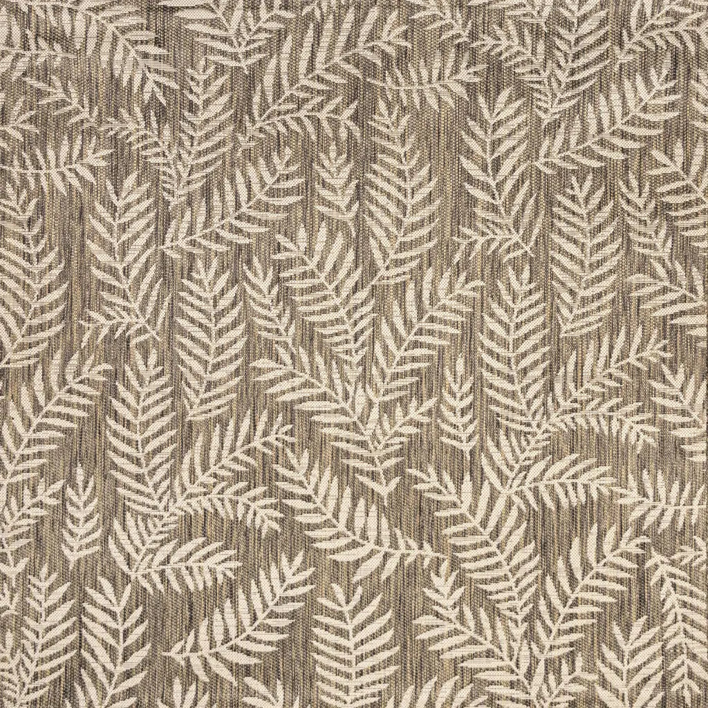4' Brown And Beige Square Floral Indoor Outdoor Area Rug Homeroots Outdoor