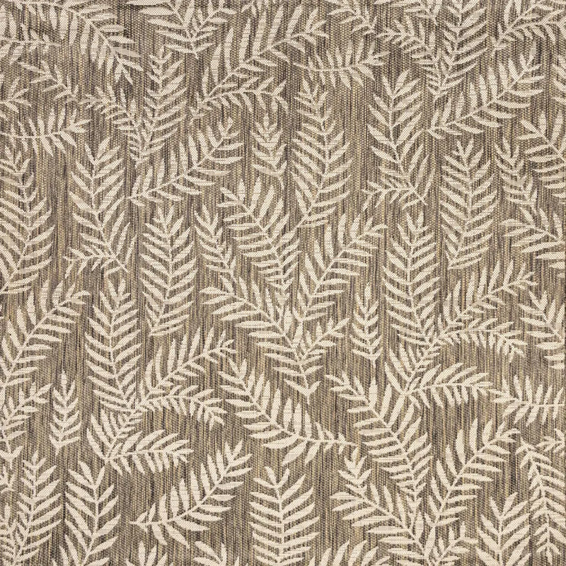 4' Brown And Beige Square Floral Indoor Outdoor Area Rug Homeroots Outdoor