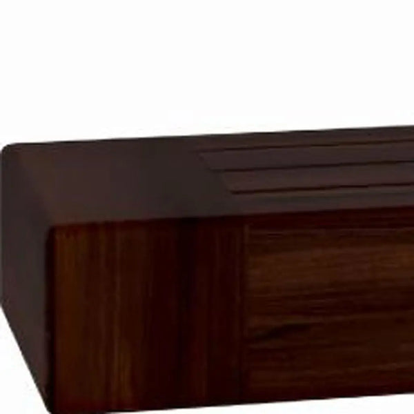 4" Espresso Wood Wall Mounted Floating Shelf Homeroots Organization