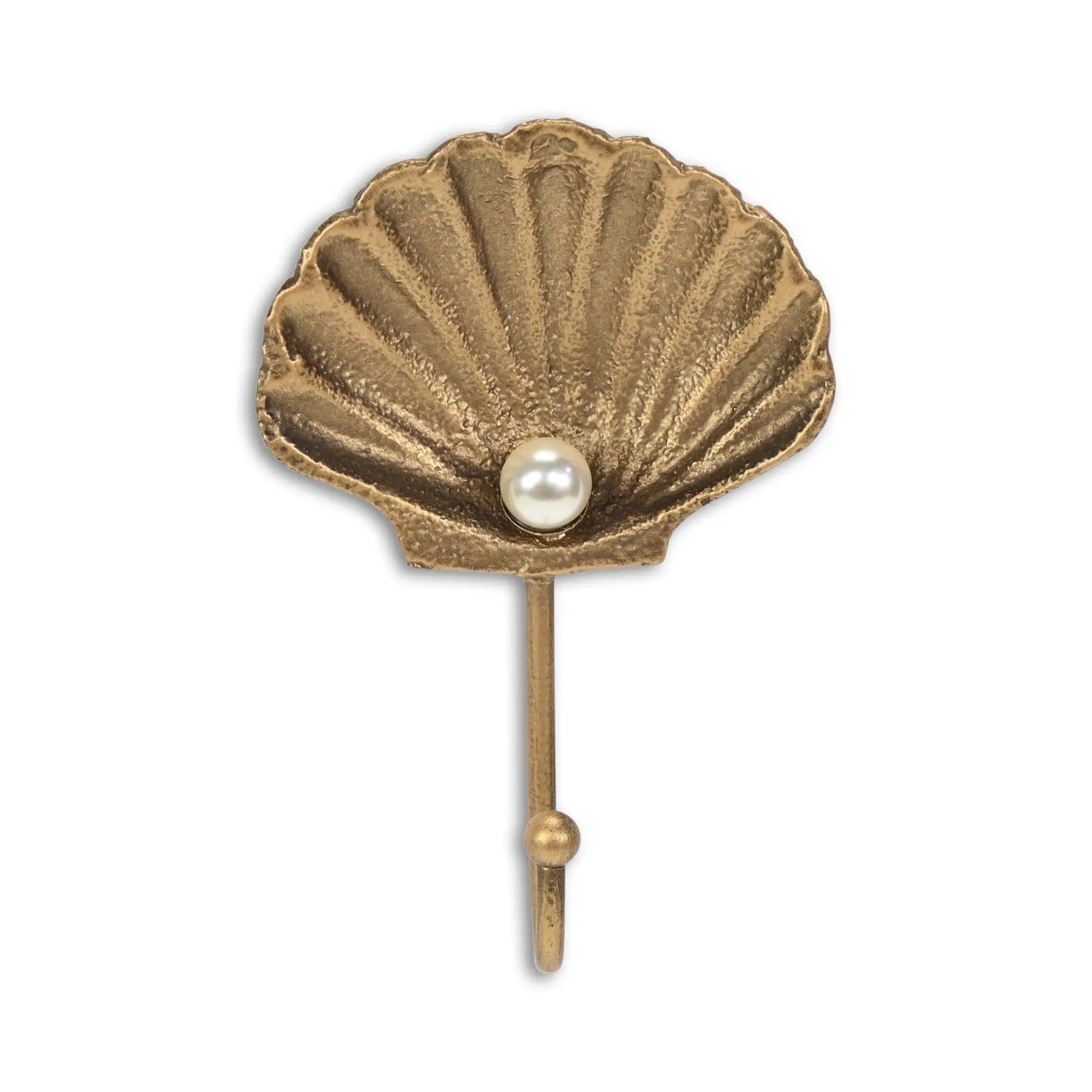 4" Gold Cast Iron Seashell Wall Hook Homeroots Organization