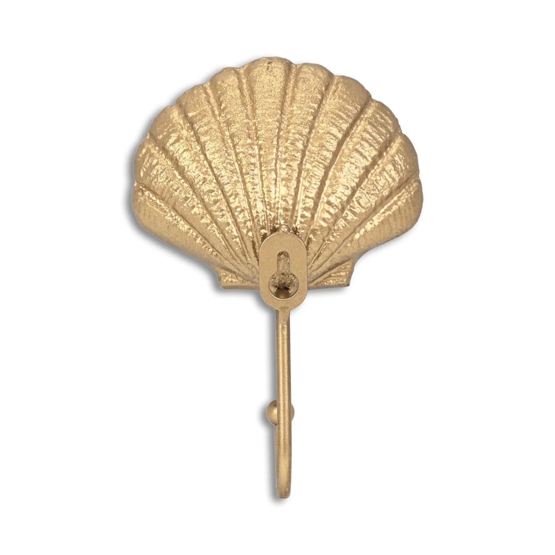 4" Gold Cast Iron Seashell Wall Hook Homeroots Organization