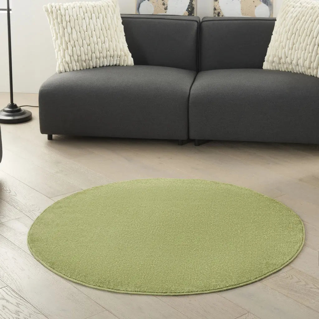 4' Green Round Indoor Outdoor Area Rug Homeroots Outdoor