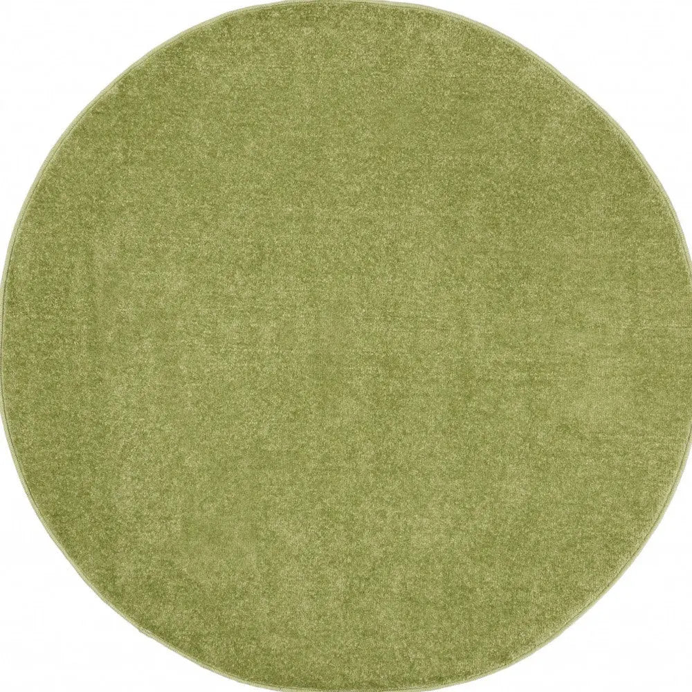 4' Green Round Indoor Outdoor Area Rug Homeroots Outdoor