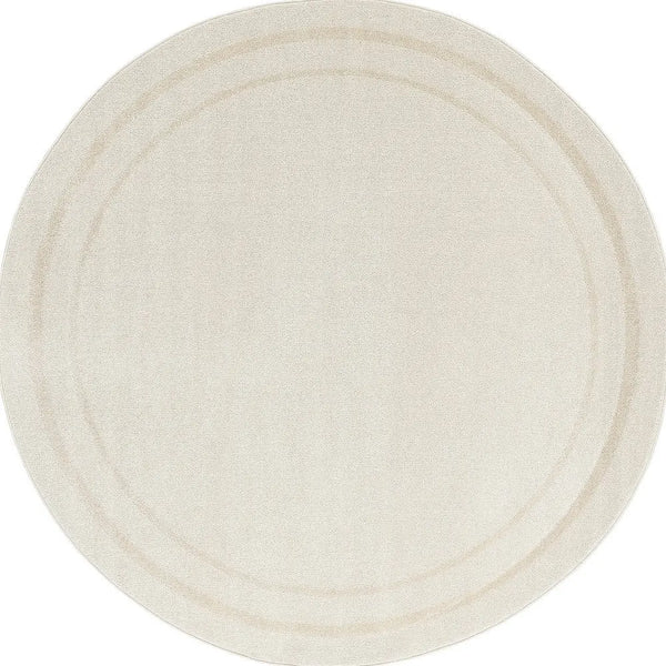 4' Ivory And Gold Round Indoor Outdoor Area Rug Homeroots Outdoor