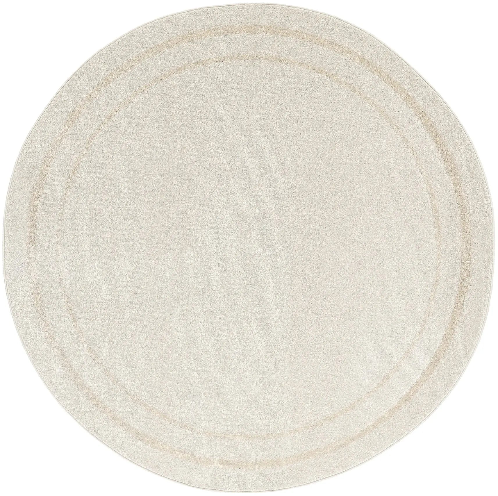 4' Ivory And Gold Round Indoor Outdoor Area Rug Homeroots Outdoor