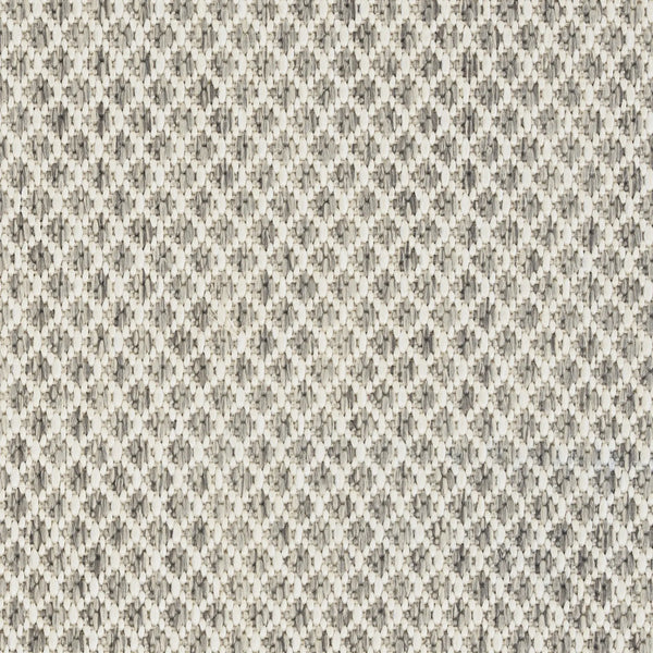 4' Ivory And Silver Round Geometric Indoor Outdoor Area Rug Homeroots Outdoor