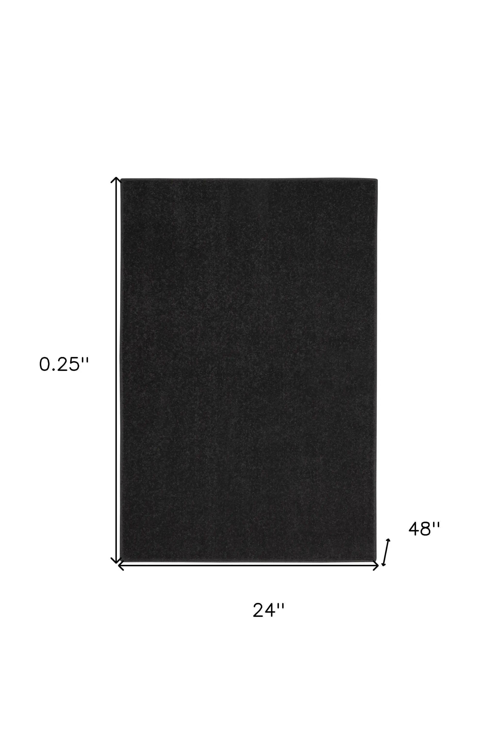 4' Runner Black Indoor Outdoor Runner Rug Homeroots Outdoor