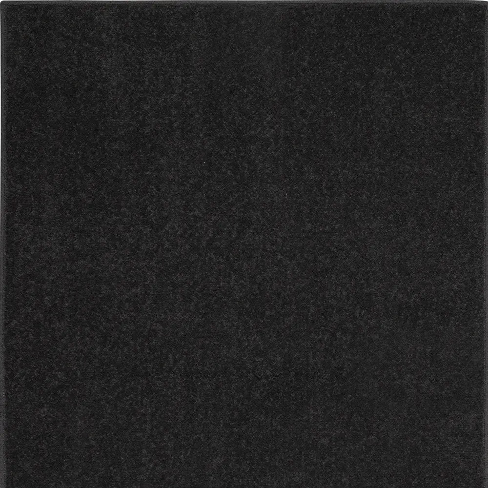 4' Runner Black Indoor Outdoor Runner Rug Homeroots Outdoor