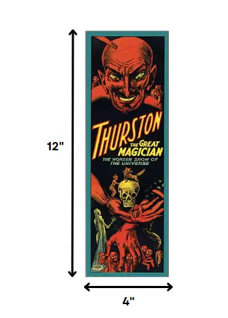 4" X 12" Thurston The Great Wonder Show Vintage Magic Poster Wall Art Homeroots Home Decor