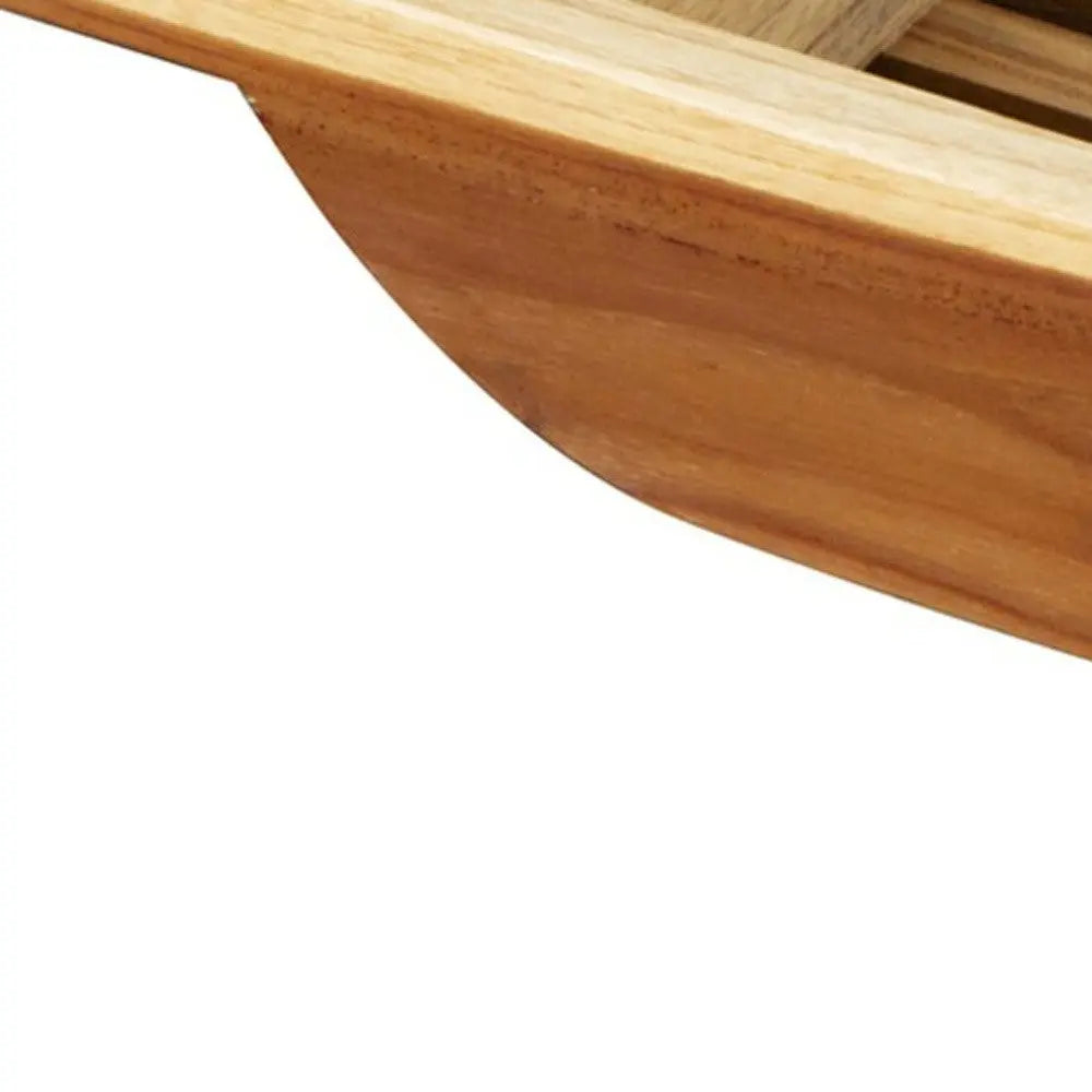 4" X 30" Natural Teak Over Tub Rectangular Bath Caddy Shelf Homeroots Bed & Bath