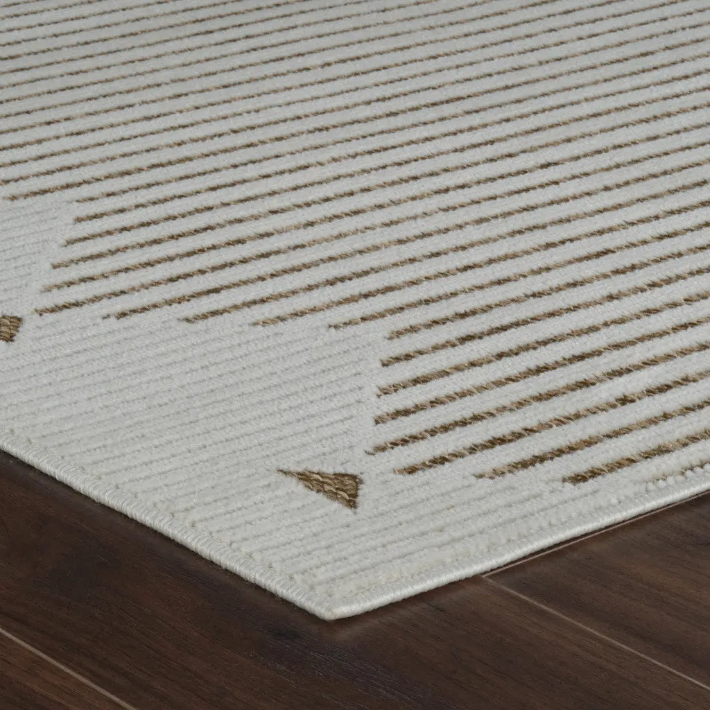 4' X 6' Beige And Brown Geometric Distressed Indoor Outdoor Area Rug Homeroots Outdoor