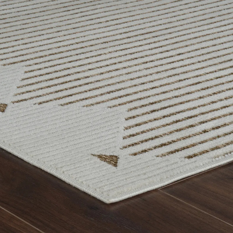4' X 6' Beige And Brown Geometric Distressed Indoor Outdoor Area Rug Homeroots Outdoor