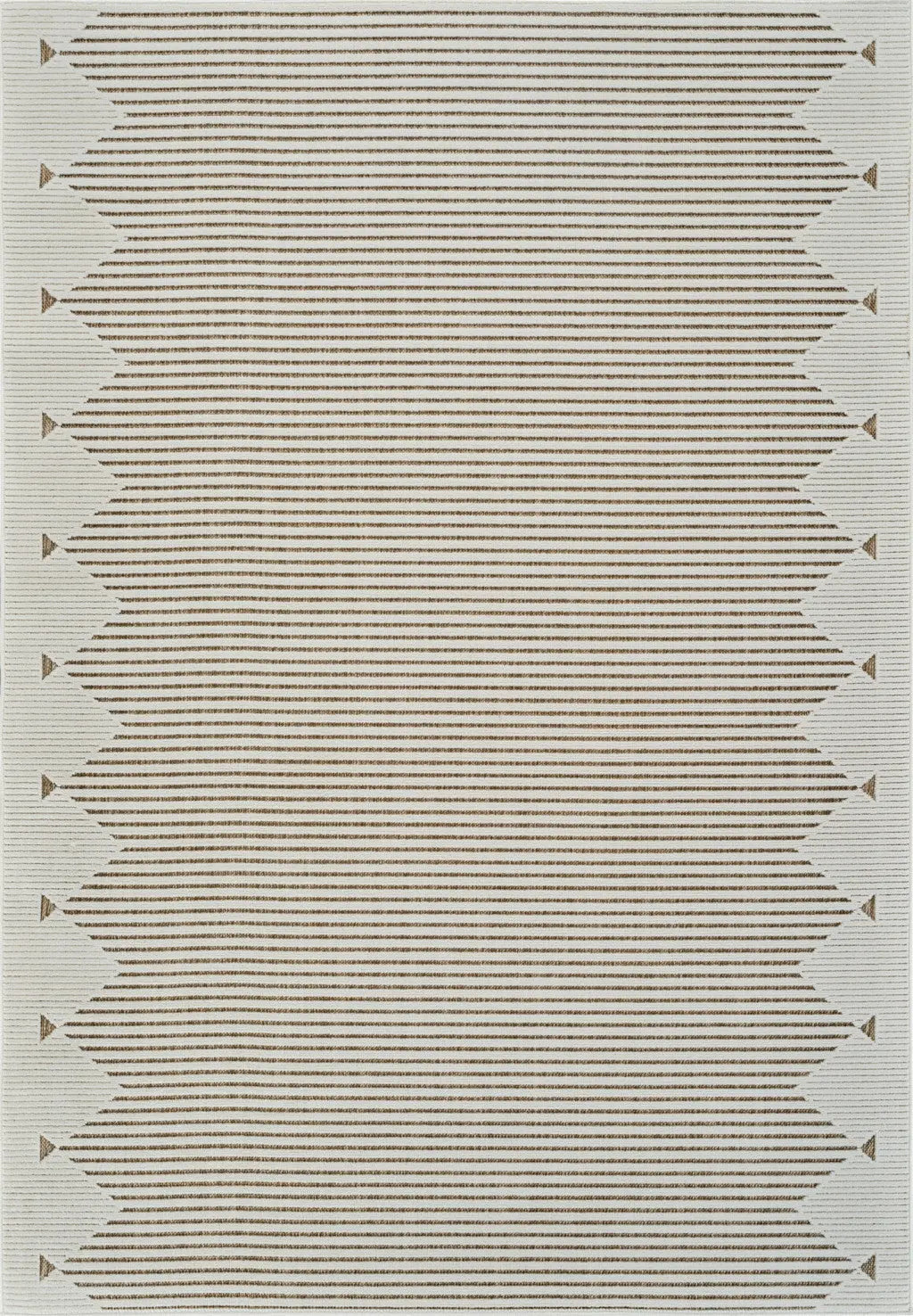 4' X 6' Beige And Brown Geometric Distressed Indoor Outdoor Area Rug Homeroots Outdoor