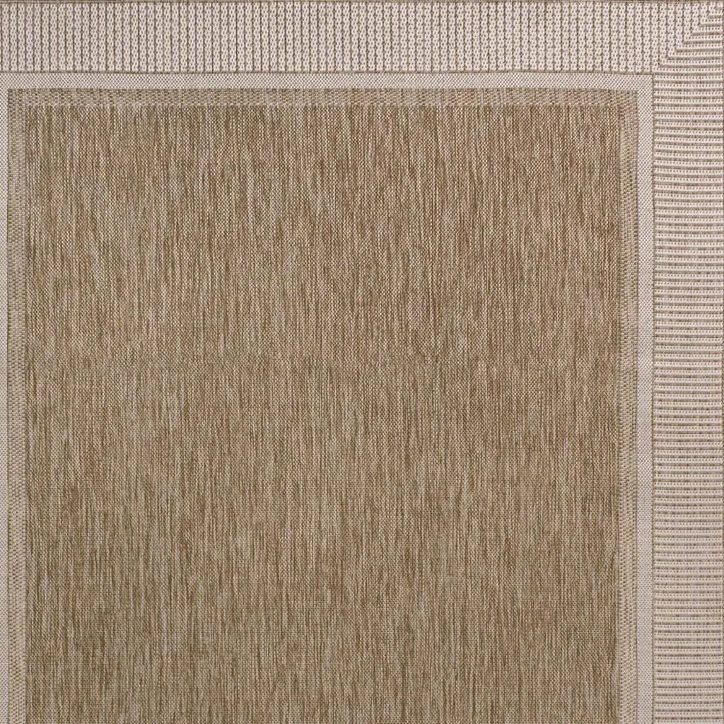 4' X 6' Beige And Cream Indoor Outdoor Area Rug - GreatEagleInc