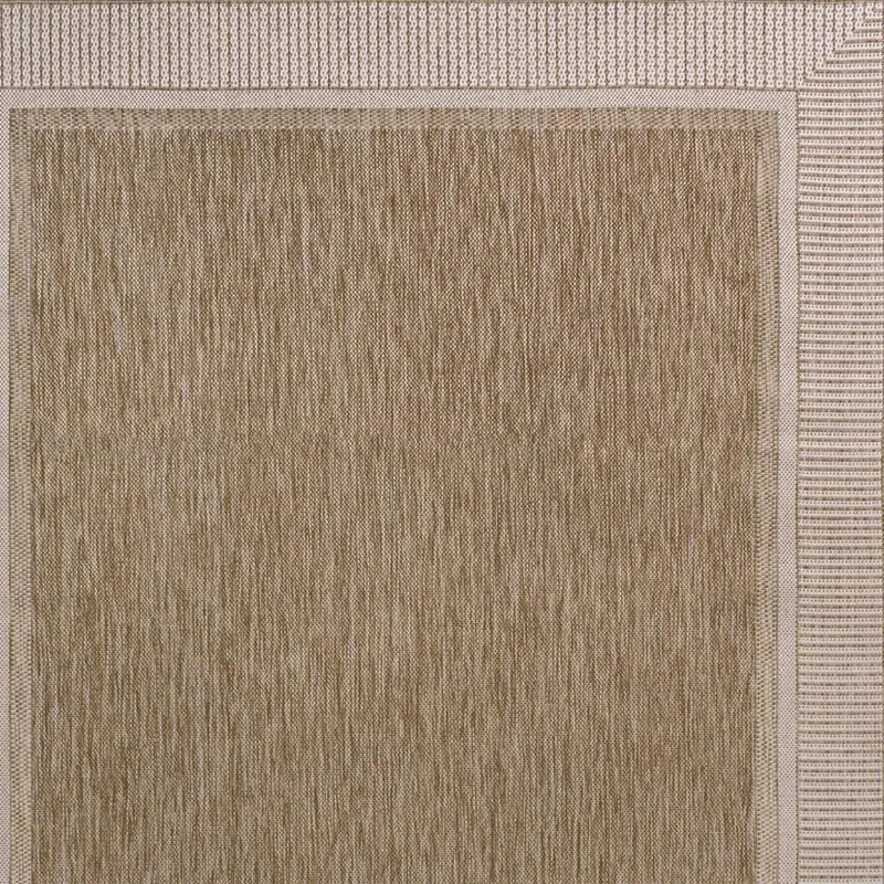 4' X 6' Beige And Cream Indoor Outdoor Area Rug - GreatEagleInc