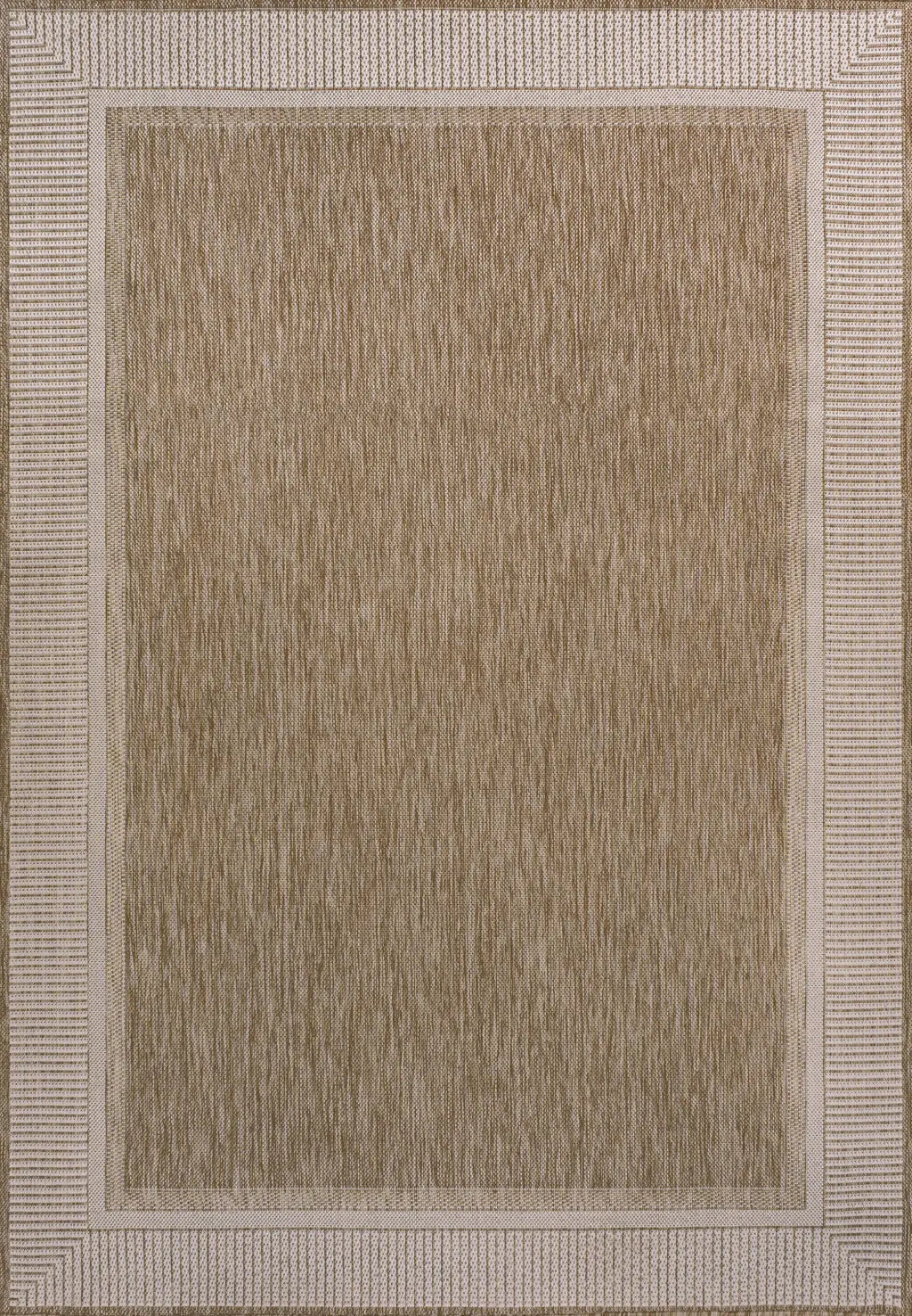 4' X 6' Beige And Cream Indoor Outdoor Area Rug - GreatEagleInc