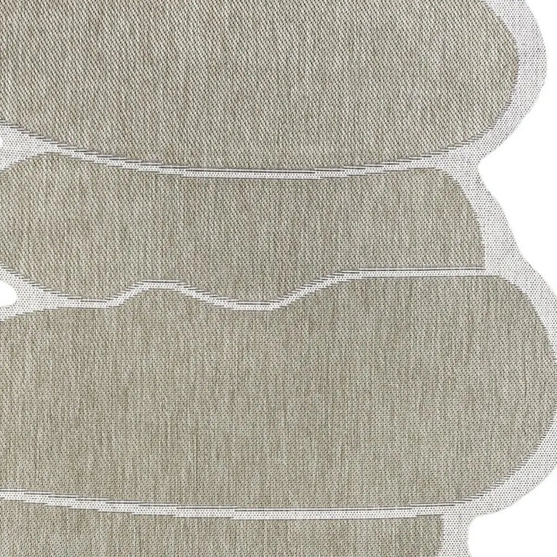 4' X 6' Beige And Cream Medallion Indoor Outdoor Area Rug Homeroots Outdoor