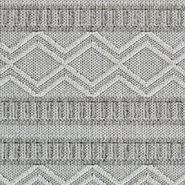 4' X 6' Beige And Gray Striped Distressed Indoor Outdoor Area Rug - GreatEagleInc