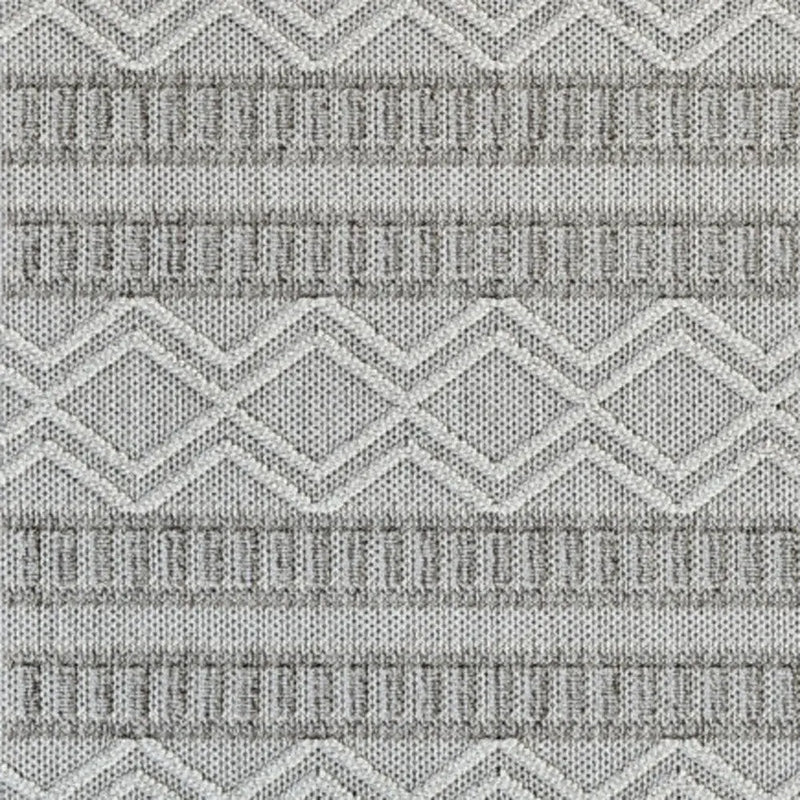 4' X 6' Beige And Gray Striped Distressed Indoor Outdoor Area Rug - GreatEagleInc