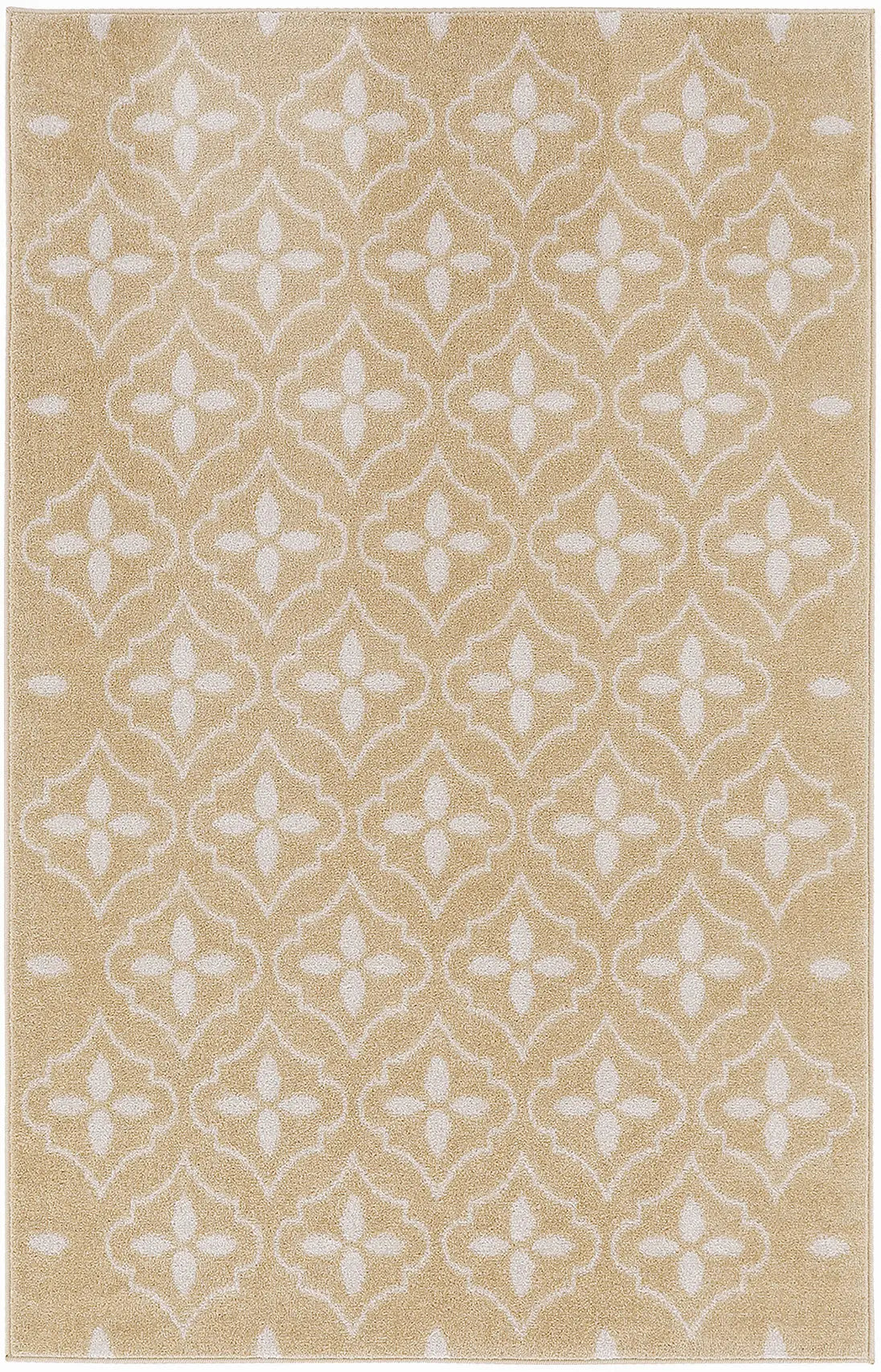 4' X 6' Beige And Ivory Geometric Indoor Outdoor Area Rug Homeroots Outdoor