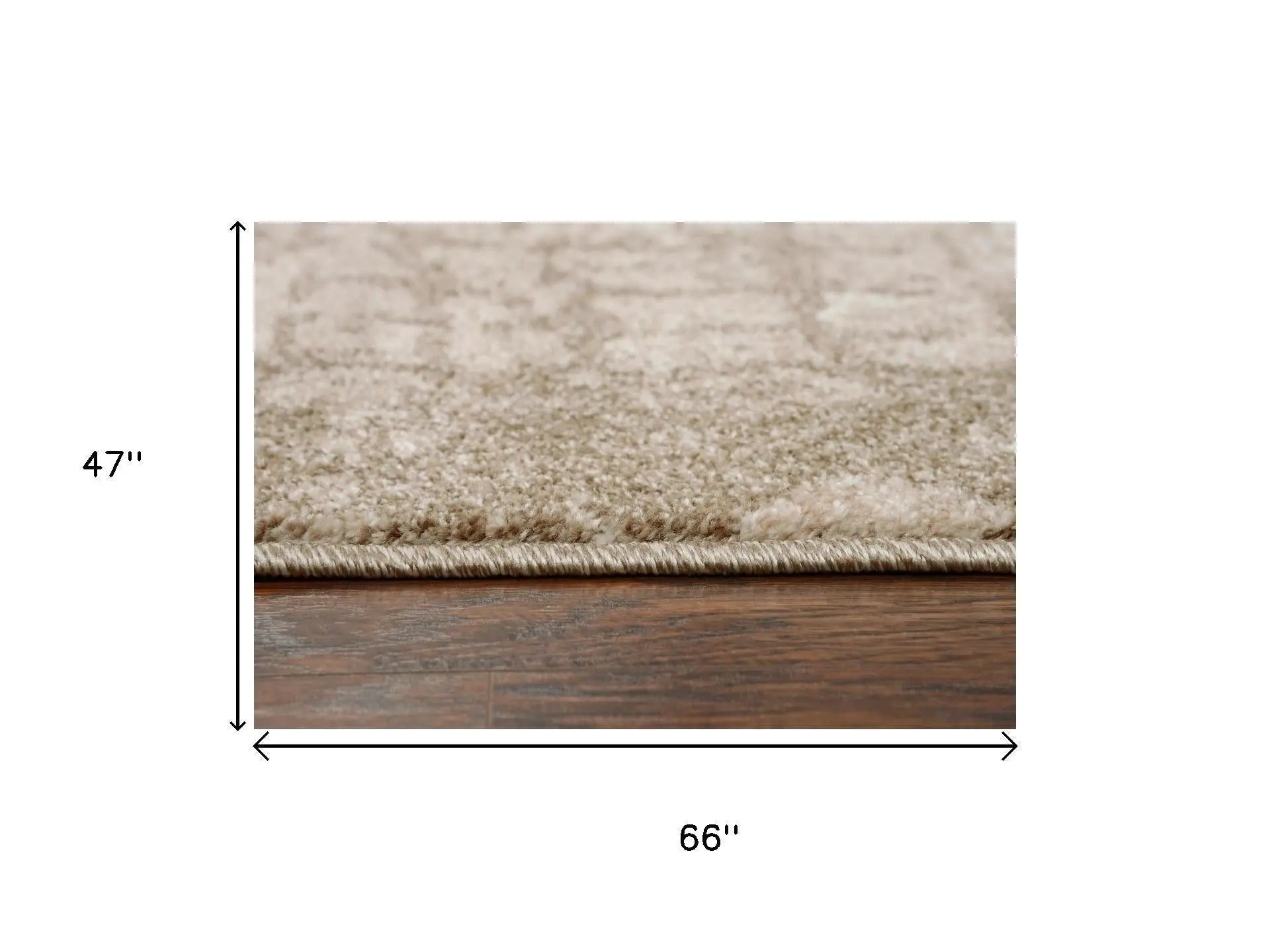 4' X 6' Beige Brown And Ivory Abstract Area Rug Homeroots Home Decor