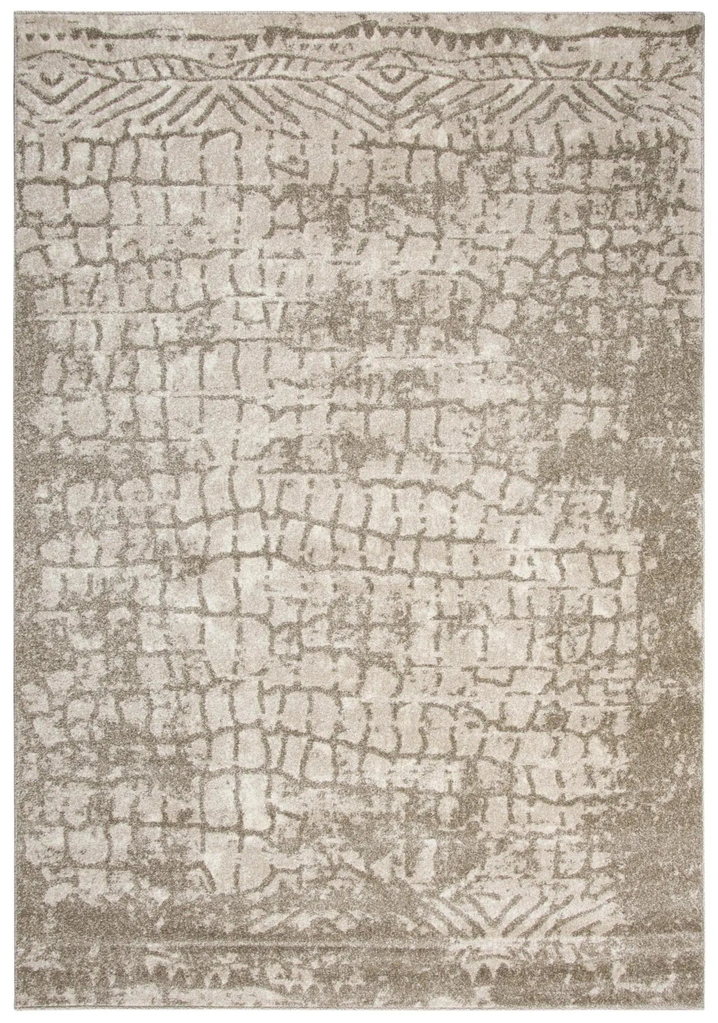 4' X 6' Beige Brown And Ivory Abstract Area Rug Homeroots Home Decor