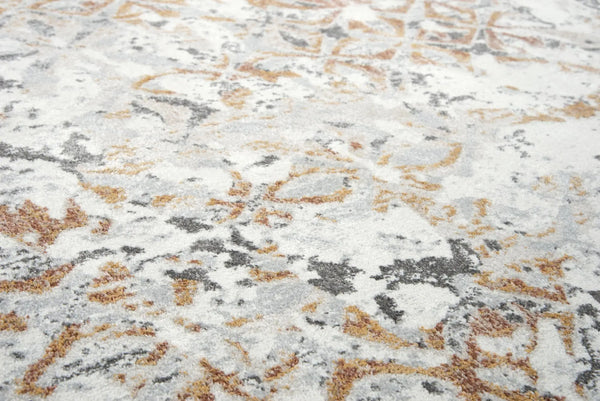 4' X 6' Beige Copper And Gray Medallion Area Rug Homeroots Home Decor