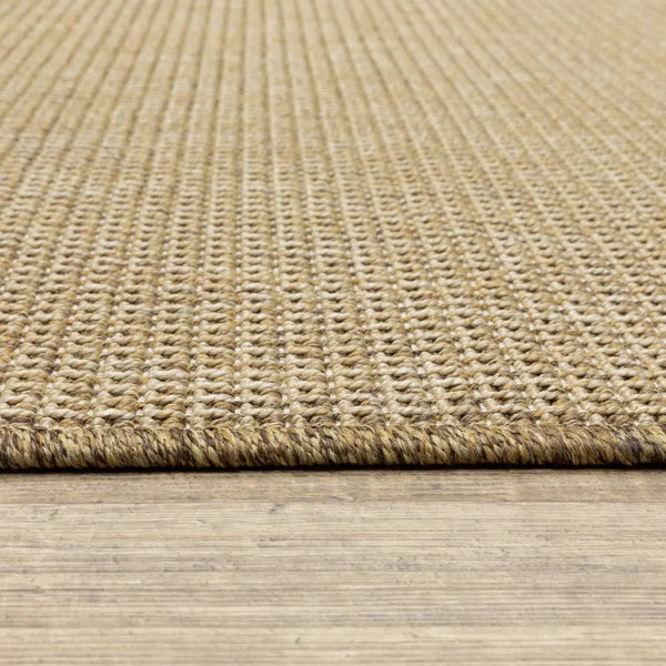 4' X 6' Beige Stain Resistant Indoor Outdoor Area Rug - GreatEagleInc
