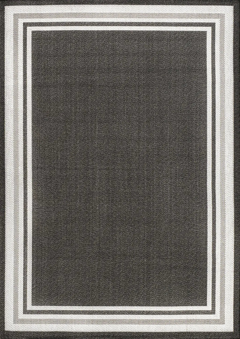 4' X 6' Black And Cream Striped Indoor Outdoor Area Rug Homeroots Outdoor