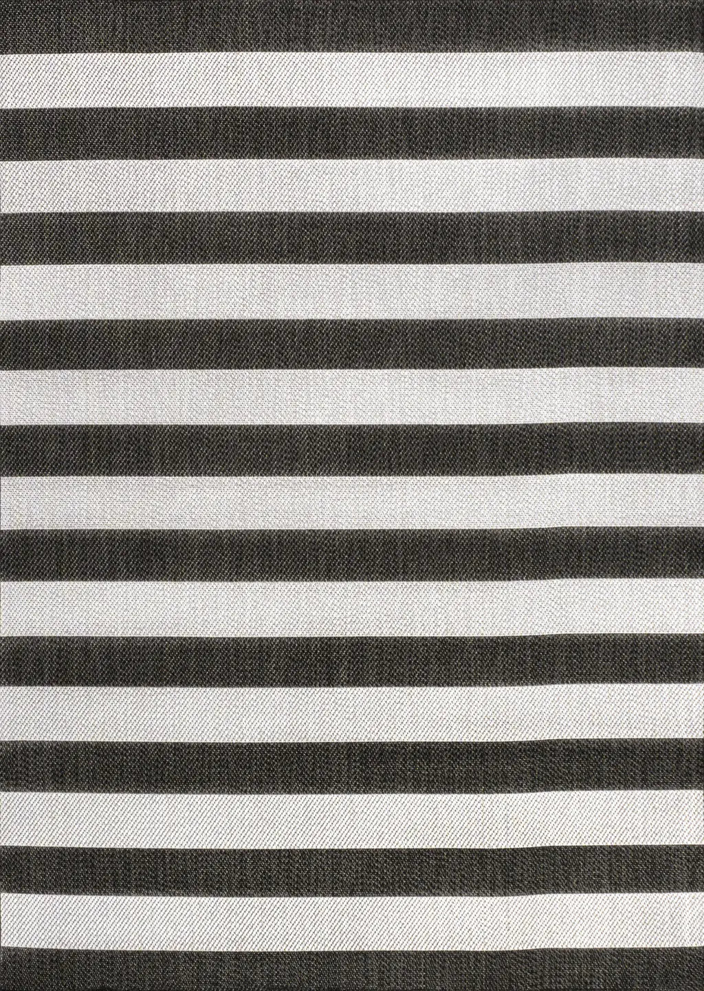 4' X 6' Black And Cream Striped Indoor Outdoor Area Rug Homeroots Outdoor