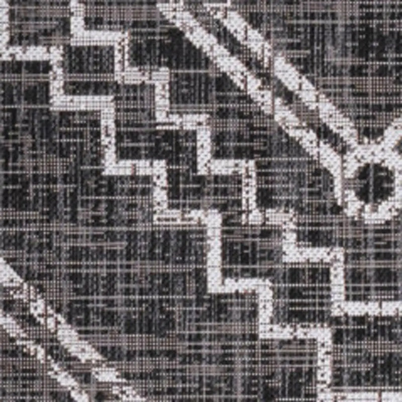 4' X 6' Black And Ivory Moroccan Indoor Outdoor Area Rug Homeroots Outdoor