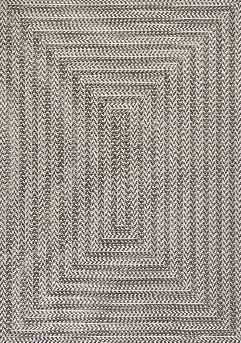 4' X 6' Black And Light Gray Striped Indoor Outdoor Area Rug Homeroots Outdoor