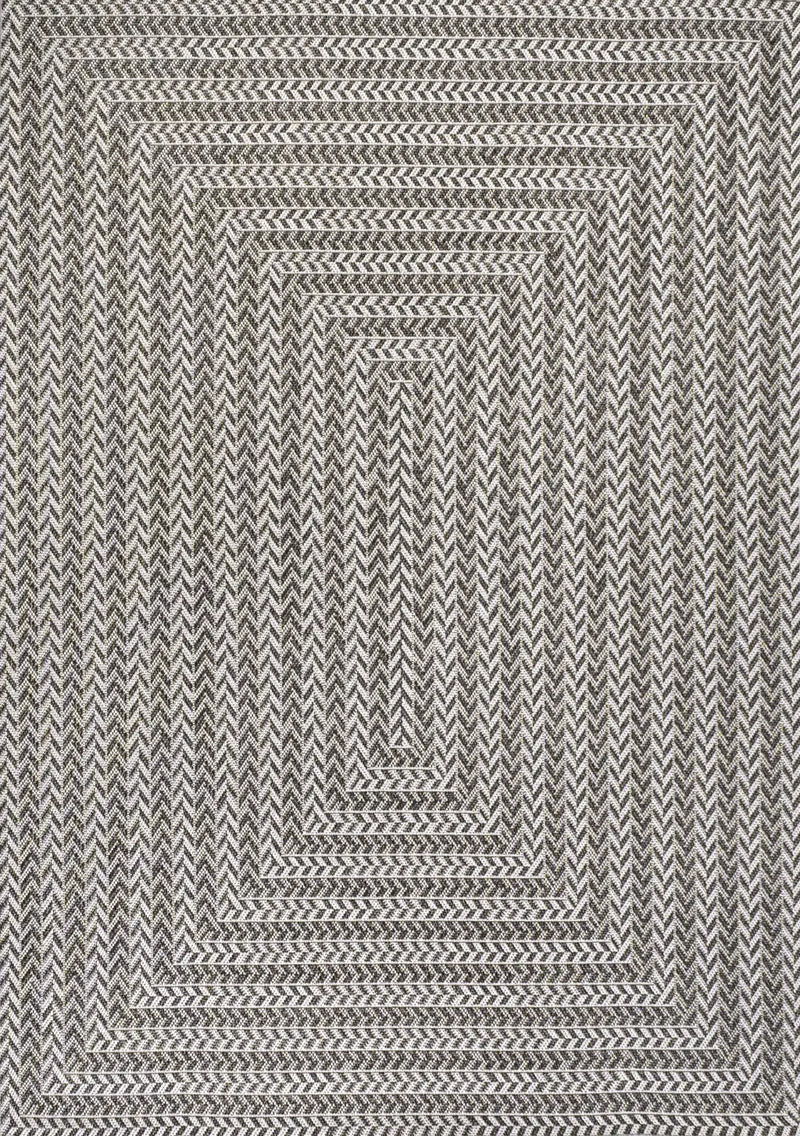 4' X 6' Black And Light Gray Striped Indoor Outdoor Area Rug Homeroots Outdoor