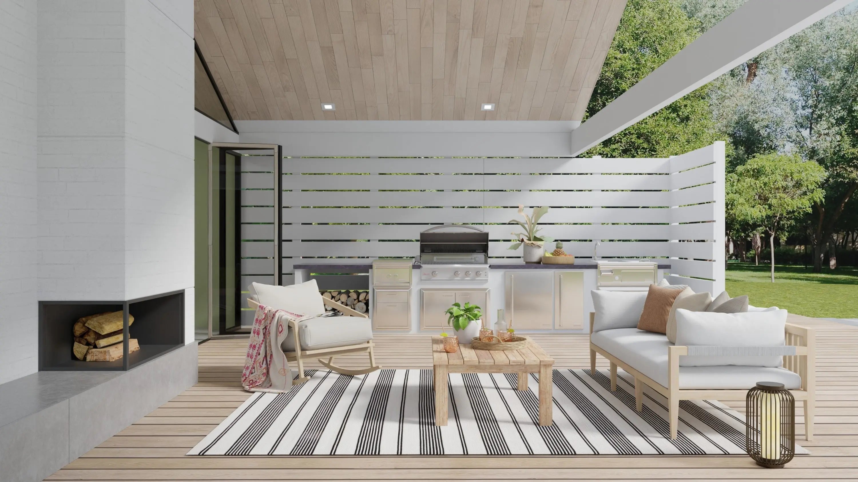 4' X 6' Black And White Striped Hand Woven Area Rug Homeroots Outdoor