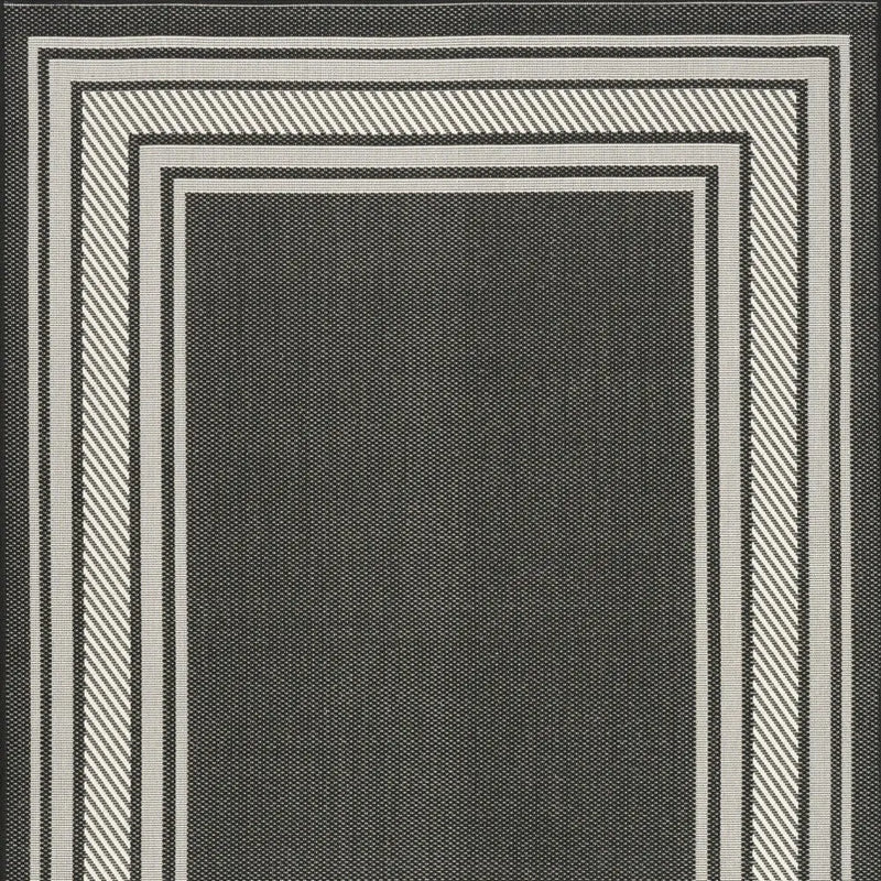 4' X 6' Black Geometric Indoor Outdoor Area Rug Homeroots Outdoor